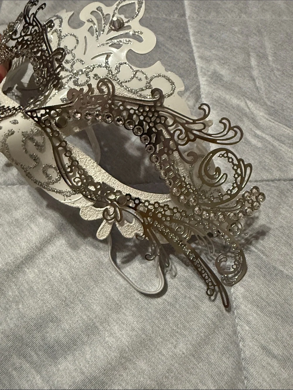 Silver Venetian Masquerade Eye Mask - Unbranded